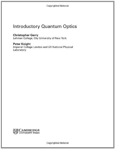 Introductory Quantum Optics Christopher C Gerry ,Peter L Knight PDF ...
