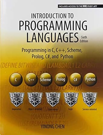 Introduction To Programming Languages Programming In C C++ Scheme ...