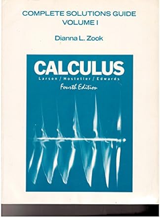 Calculus Complete Solutions Guide Volume 1 4th Edition Larson 9780669164084