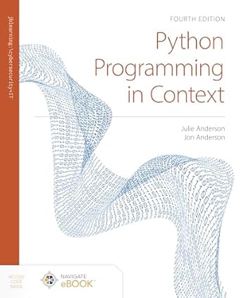 Python Programming In Context 3rd Edition Bradley N Miller 9781284175578