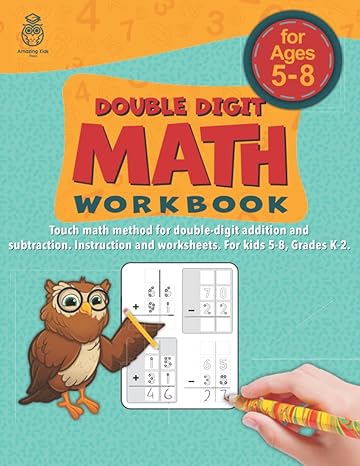 Double Digit Math Workbook Touch Math Method For Double Digit Addition ...