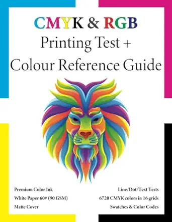 Cmyk And Rgb Printing Test And Colour Reference Guide With Colour Codes ...