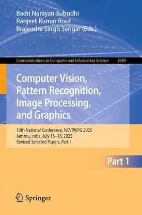 Computer Vision Pattern Recognition Image Processing And Graphics 10th ...