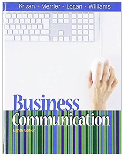 Business Communication 8th edition Buddy Krizan 9781439080153
