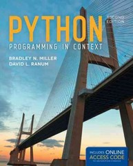 Python Programming In Context Bradley N Miller, David L Ranum, Julie ...