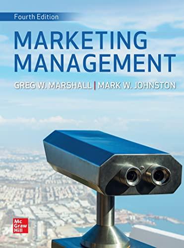 Marketing Management 4th Edition Mark Johnston 9781260598230