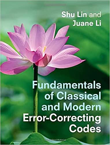 Error Code Book Fundamentals Of Classical And Modern Error Correcting Codes 1st Edition ...