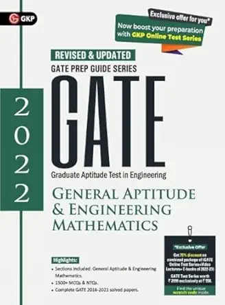 Gate 2022 General Aptitude And Engineering Mathematics Guide 1st ...