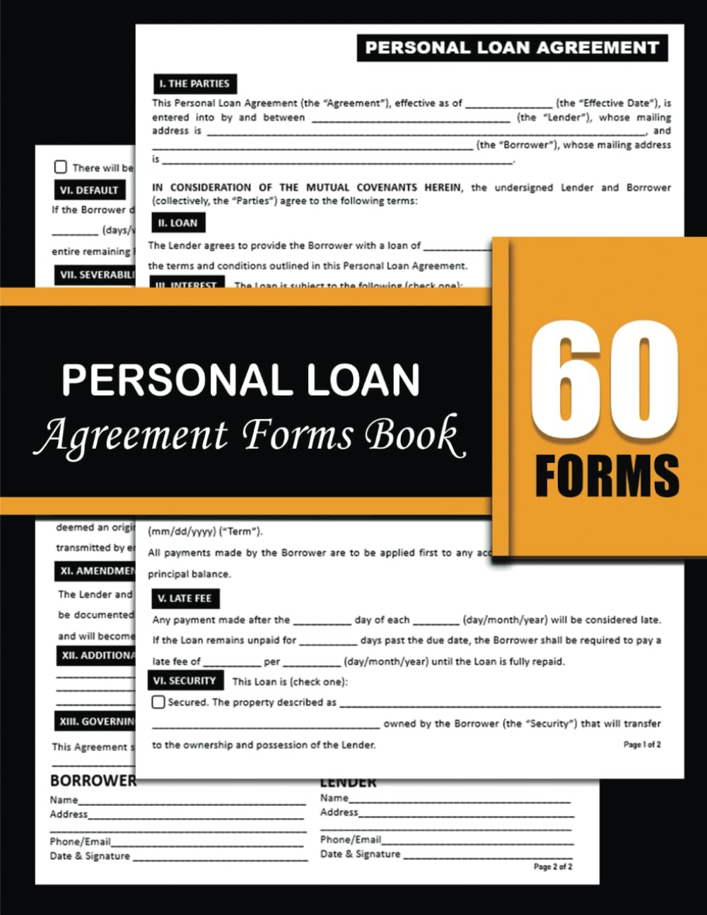 Personal Loan Agreement Forms Book Standard Legal Contract Of ...