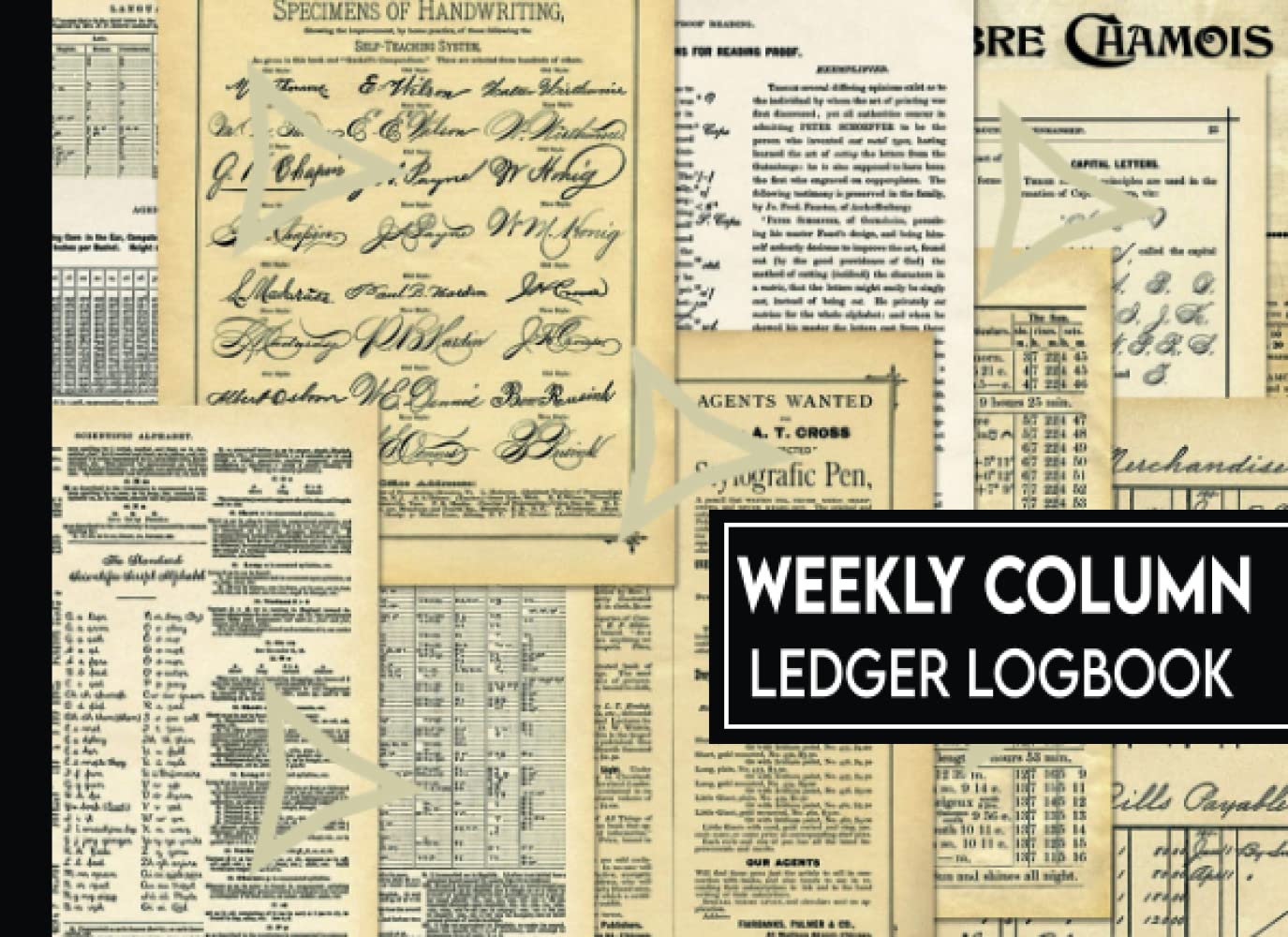 Weekly Accounting Column Ledger Logbook Texture Yellow Old Style Paper ...