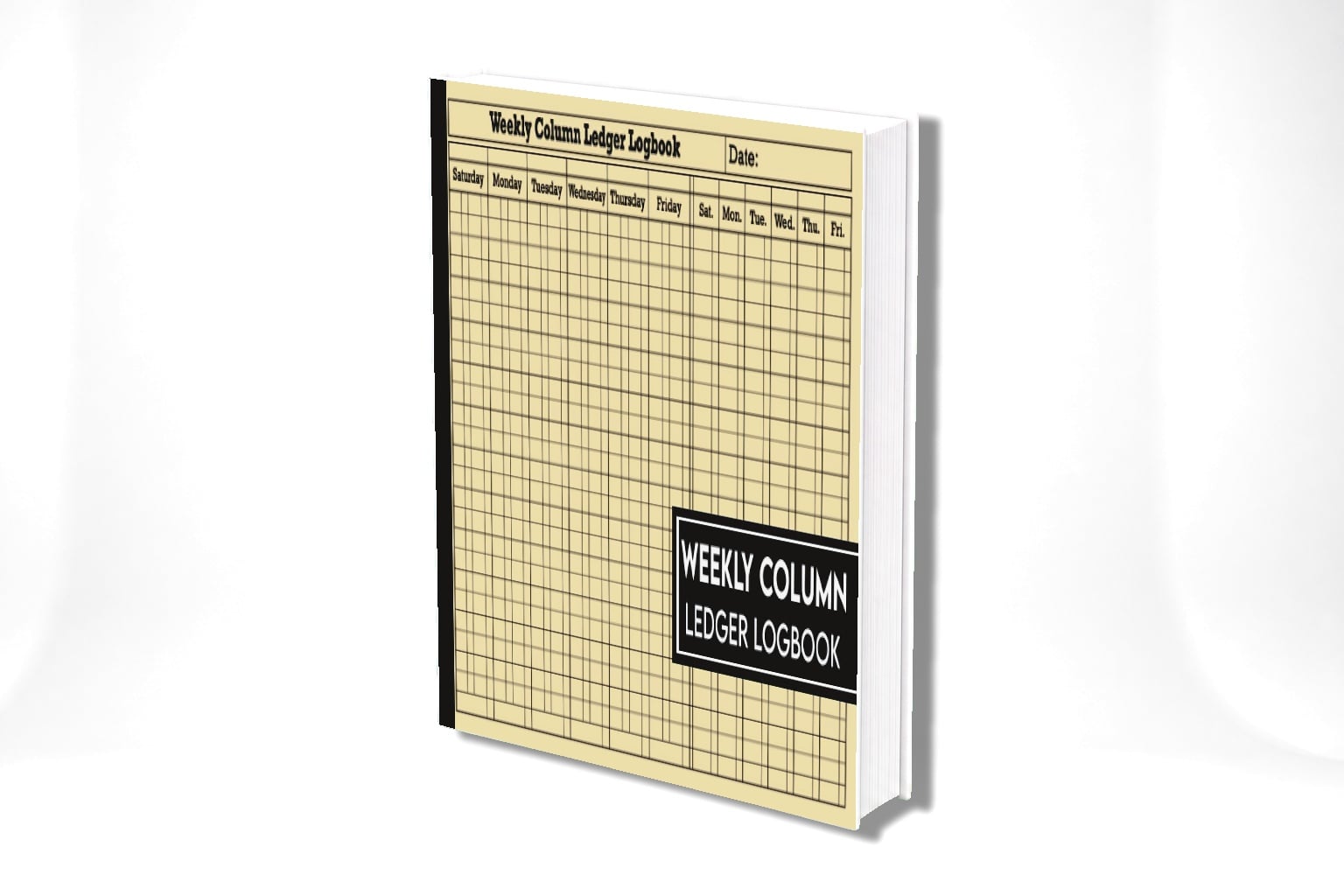 Weekly Accounting Column Ledger Logbook Texture Yellow Old Style Paper ...