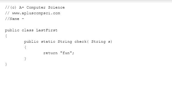 [SOLVED] If the first letter is bigger than the last, return aplus. (1 ...
