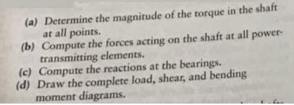 [SOLVED] The shaft in Figure P12-1 is part of a drive for (1 Answer ...