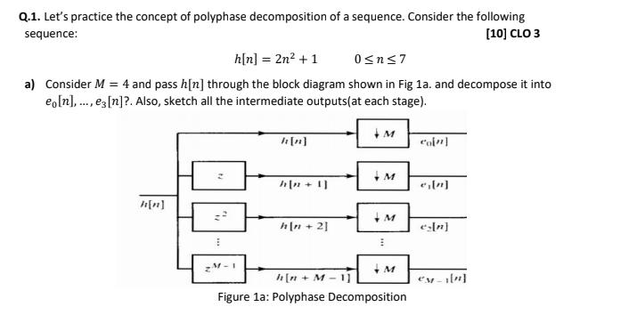 [SOLVED] Q.1. Let's practice the concept of polyphase decomposition of ...