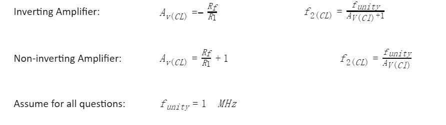 [SOLVED] : (A) What Is The Closed-Loop Voltage Gain And Bandwidth Of (1 ...