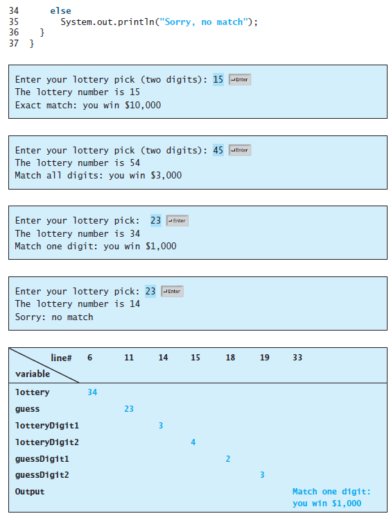 [SOLVED] Revise Listing 3.8, Lottery.java, to generate a lottery of a ...