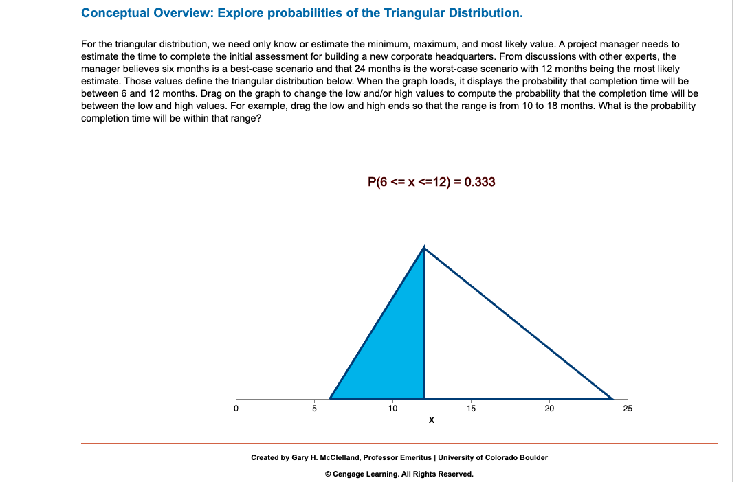 [SOLVED] Conceptual Overview: Explore probabilities of the Triangular ...