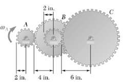 [SOLVED] A gear reduction system consists of three gears A, B, and (1 ...