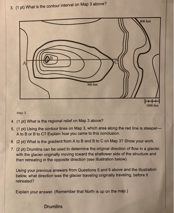 [SOLVED] 3. (1 pt) What is the contour interval on Map 3 (1 Answer ...