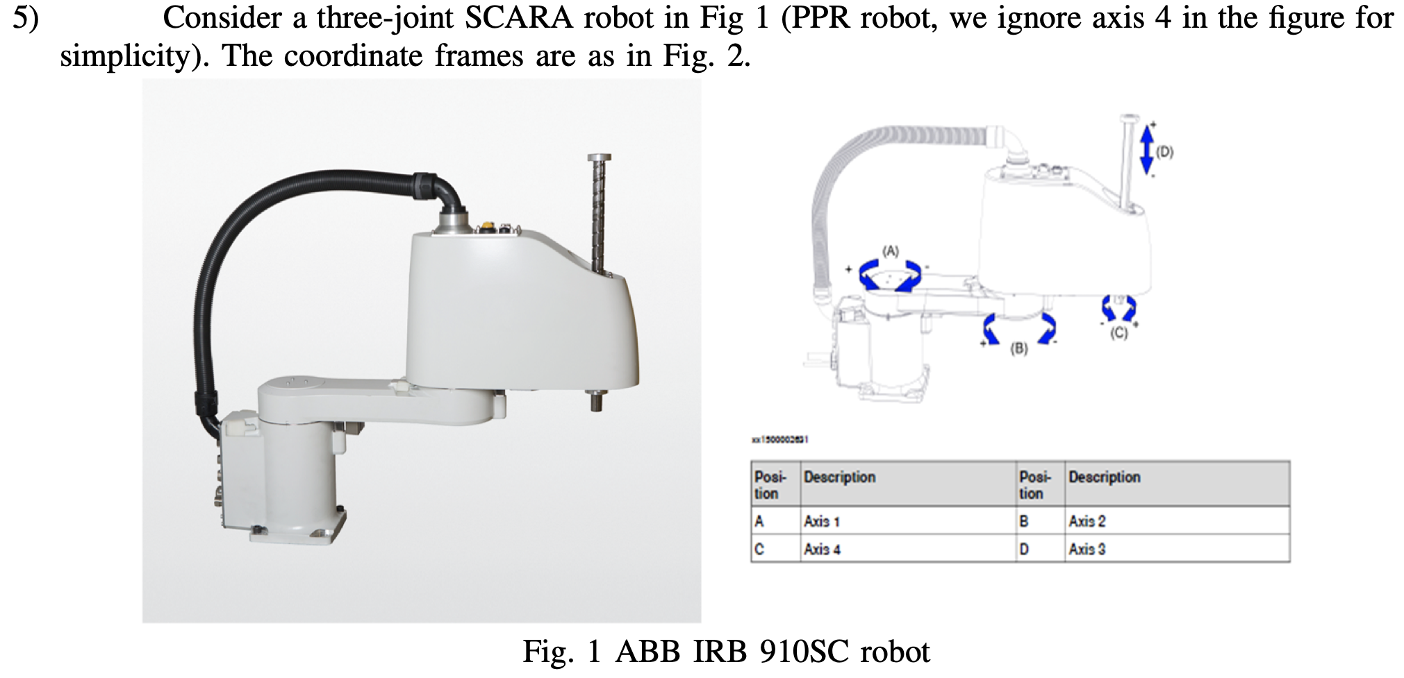 [SOLVED] 5) Consider a three-joint SCARA robot in Fig 1 (PPR robot, (1 ...
