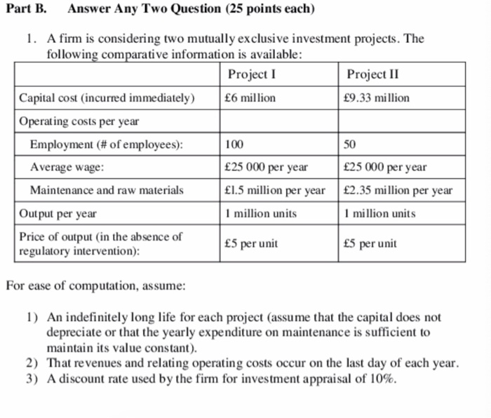 [SOLVED] Part B. Answer Any Two Question (25 points each) 1. A (1 ...