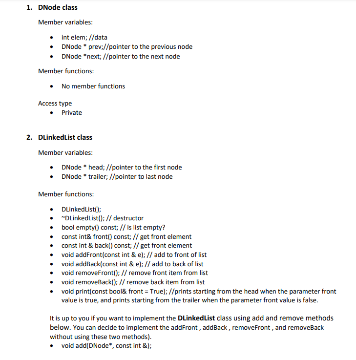 [SOLVED] Please use Doubly linked lists without dummy nodes in the most ...