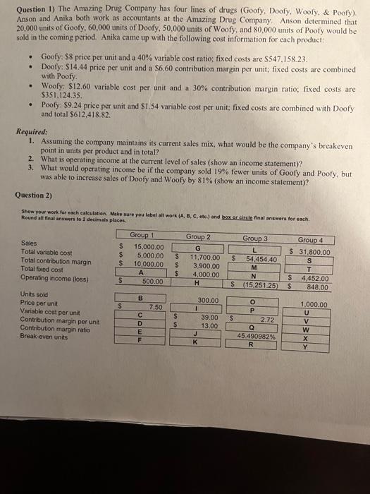 [SOLVED] I'm confused on how to solve these review problems. Question 1 ...