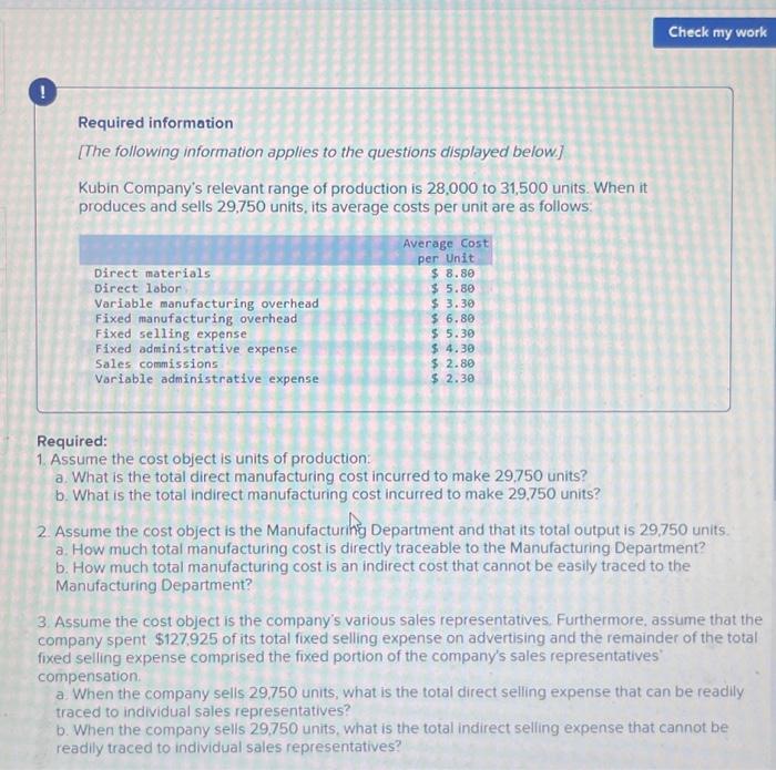 [SOLVED] Required information [The following information applies to the ...