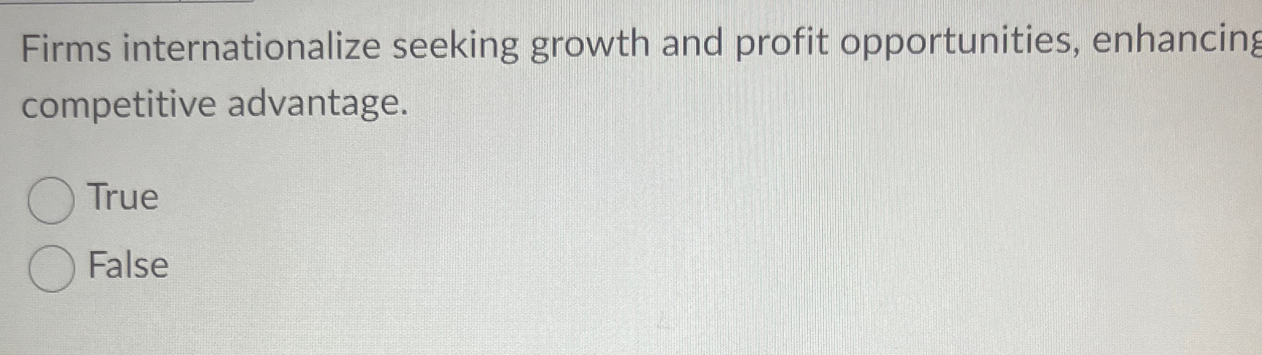 [SOLVED] Firms internationalize seeking growth and profit opportunities ...