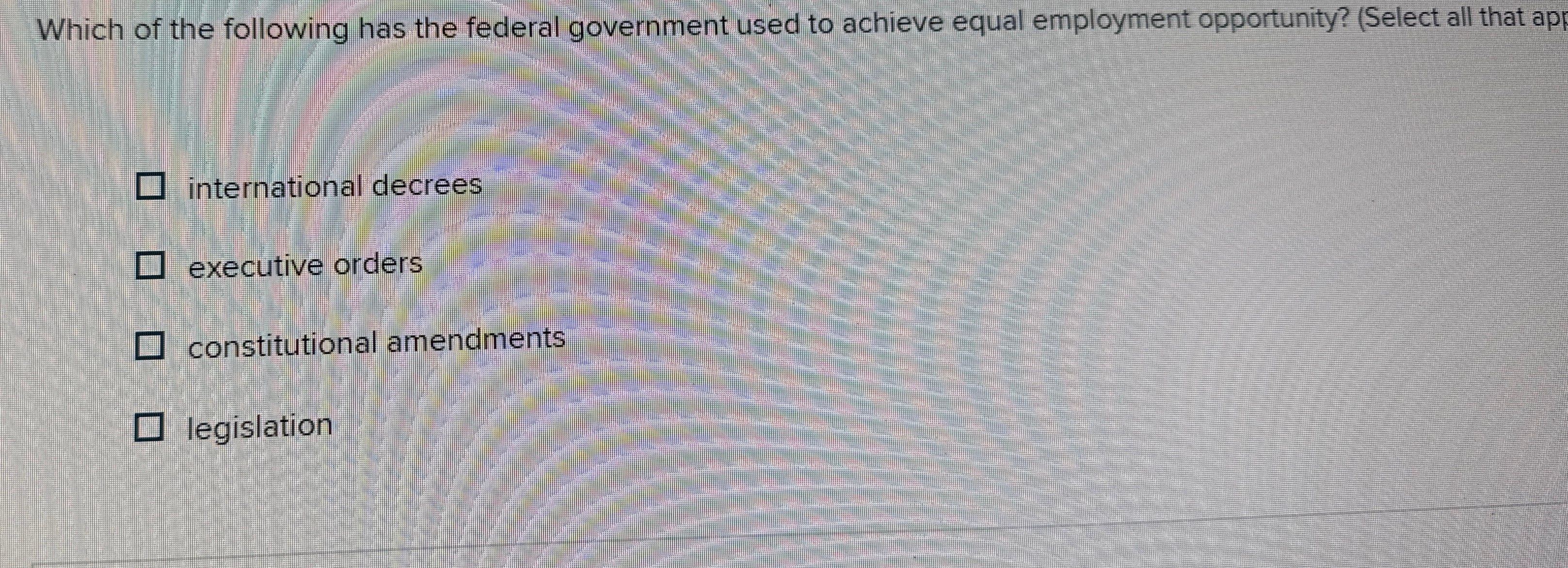 [SOLVED] Which of the following has the federal government used to ...