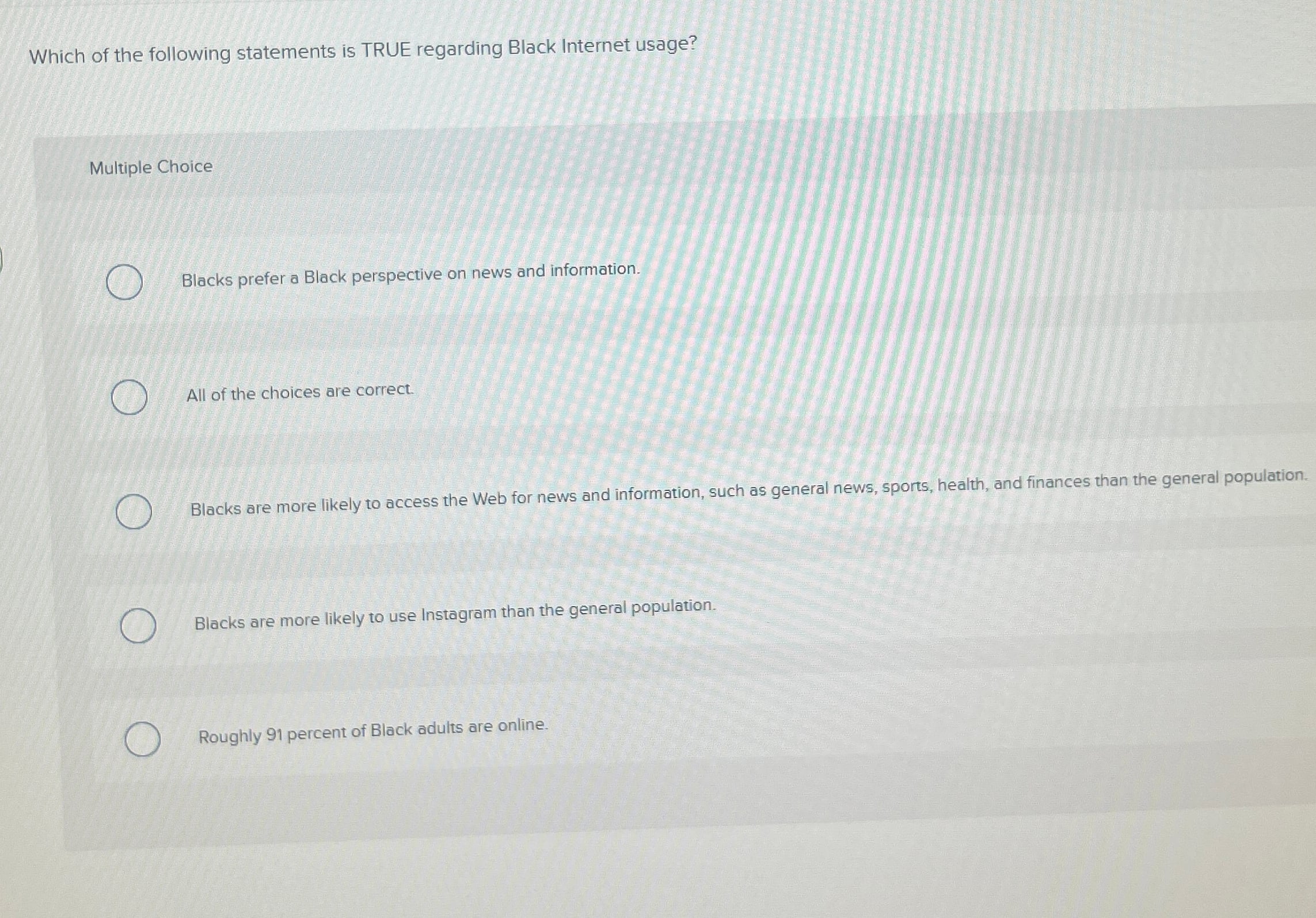 [SOLVED] Which of the following statements is TRUE regarding Black ...