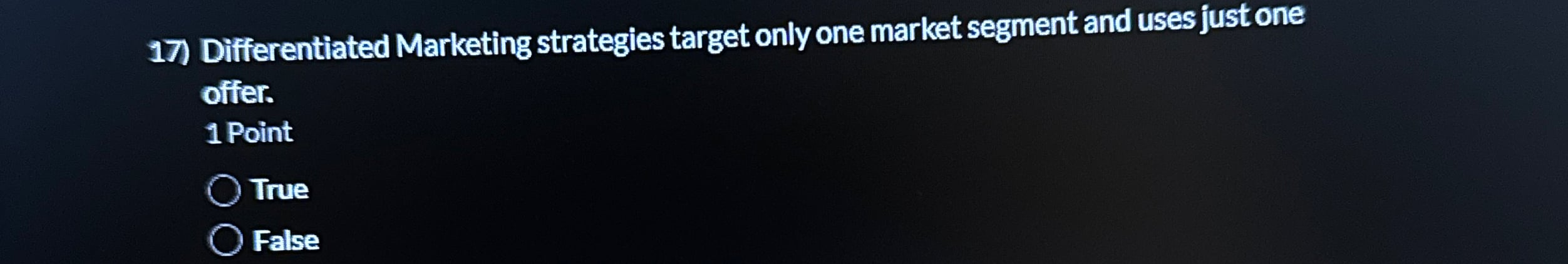 [SOLVED] Differentiated Marketing strategies target only one market ...