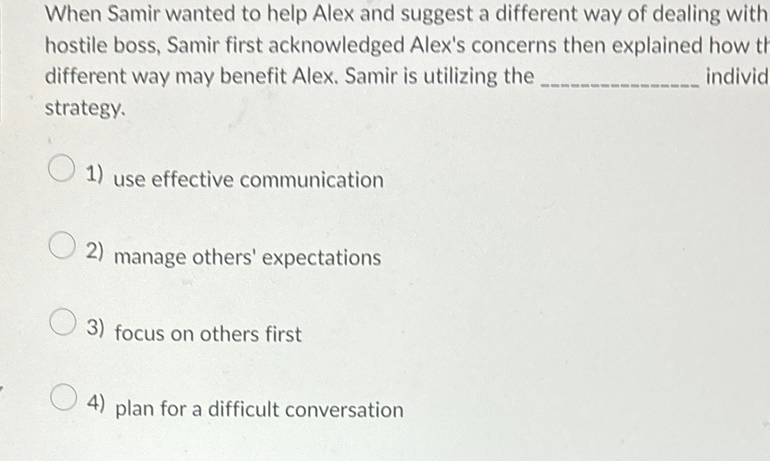 [SOLVED] When Samir wanted to help Alex and suggest a different way (1 ...