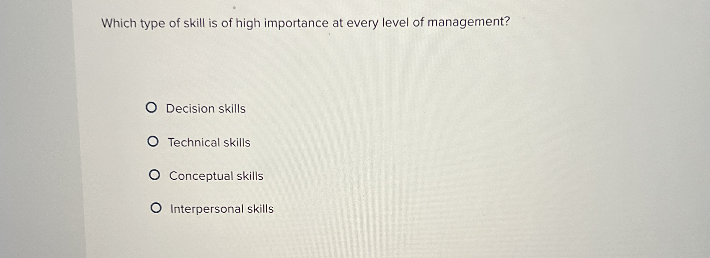 [SOLVED] Which type of skill is of high importance at every level (1 ...