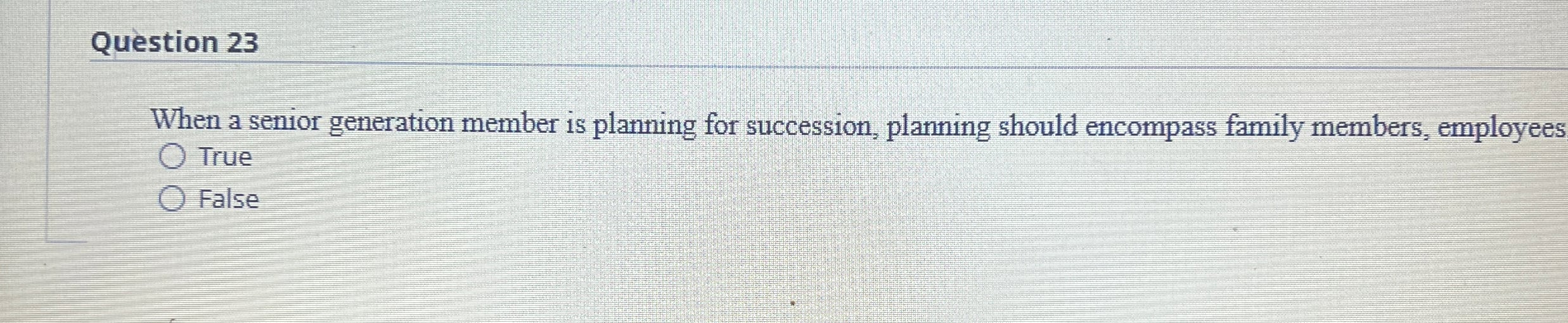[SOLVED] Question 2 3 When a senior generation member is planning for ...