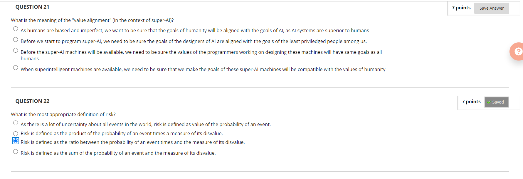 [SOLVED] QUESTION 21 7 points Save Answer What is the meaning of (1 ...