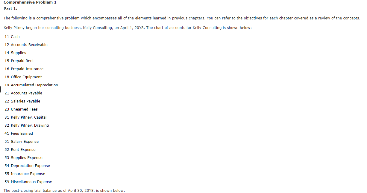 [SOLVED] Comprehensive Problem 1 Part 1: The following is a ...
