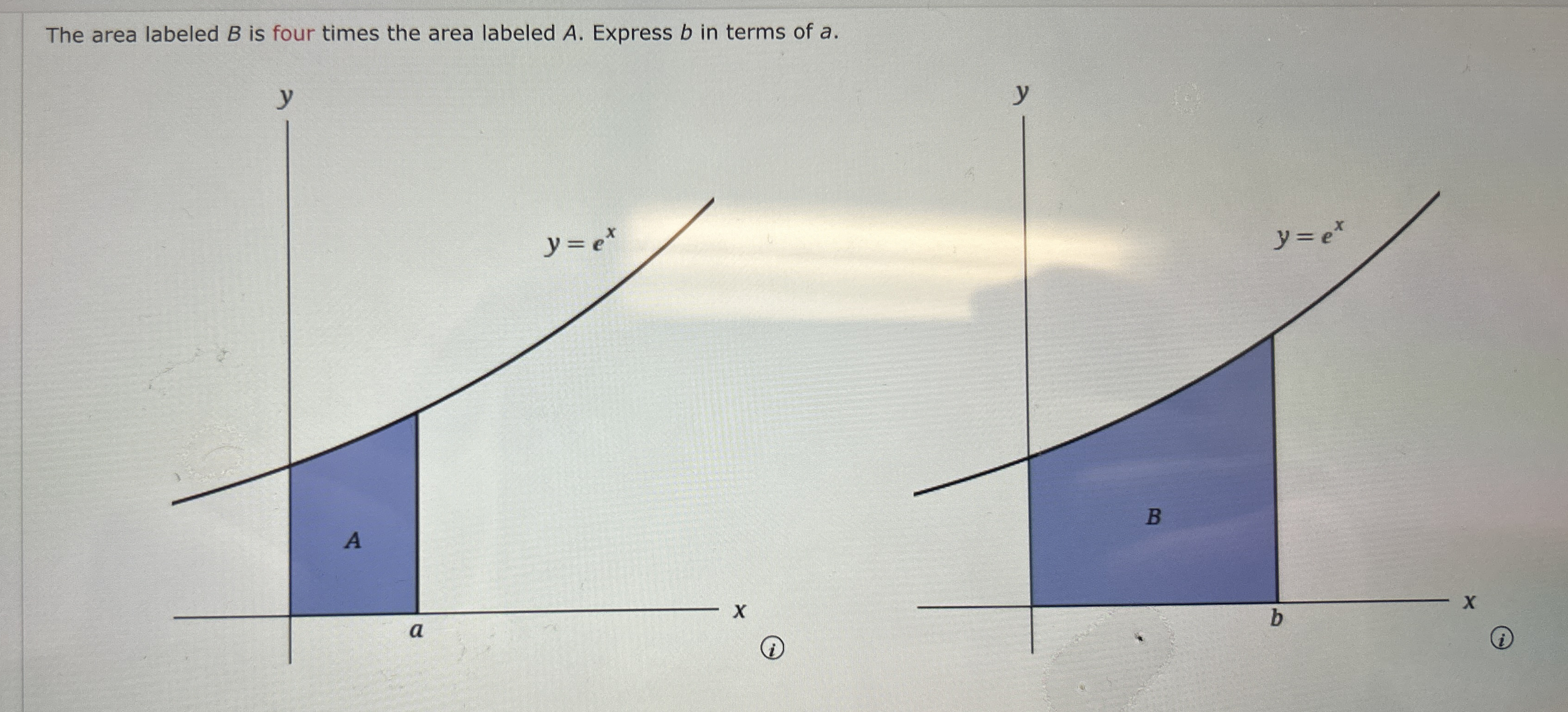 [SOLVED] The area labeled B is four times the area labeled A (1 Answer ...