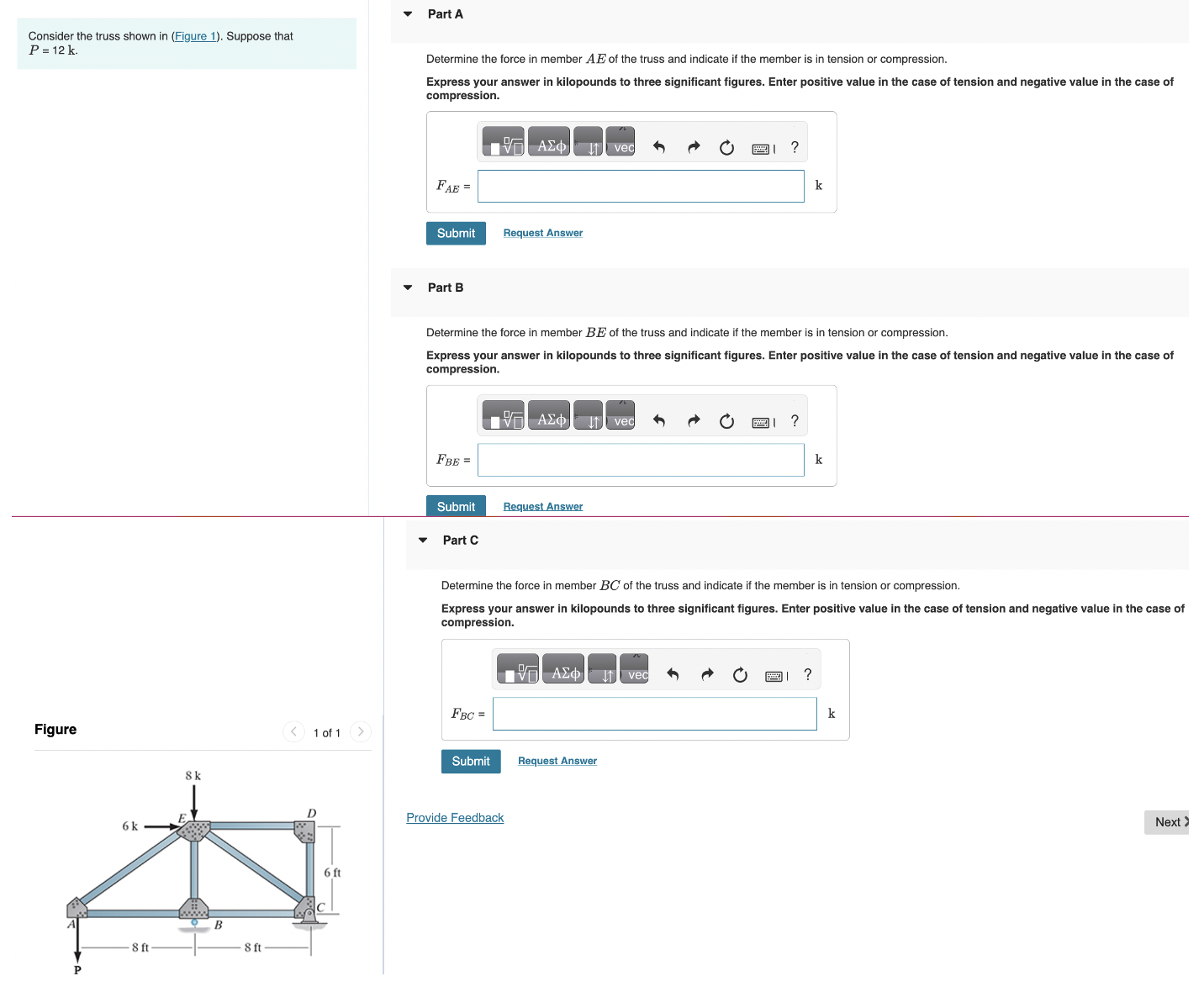 [SOLVED] Consider the truss shown in ( Figure 1 ) . Suppose (1 Answer ...