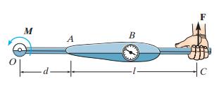 [SOLVED] The torque wrench ABC is used to measure the moment or (1 ...