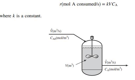 [SOLVED] A liquid-phase chemical reaction A ! B takes place in a (1 ...