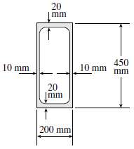 [SOLVED] A hollow steel box beam has the rectangular cross section ...