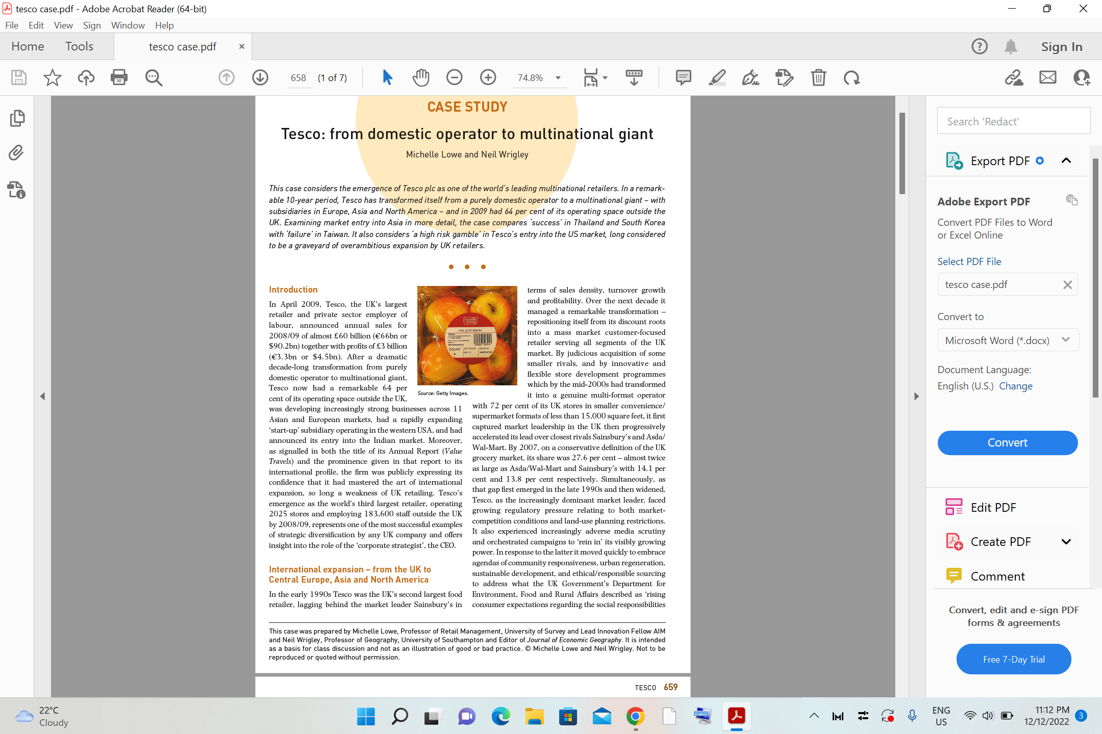 [SOLVED] tesco case.pdf - Adobe Acrobat Reader (64-bit) X File Edit ...