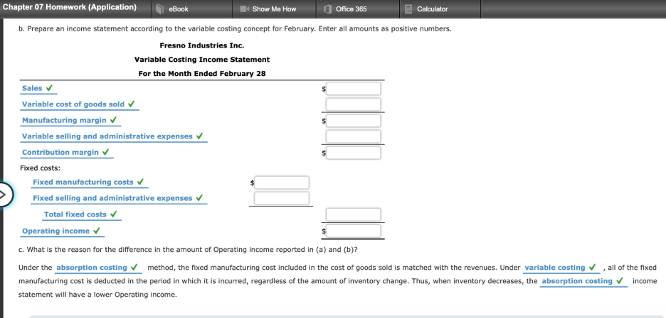 [SOLVED] Fresno Industries Inc. manufactures and sells high-quality ...