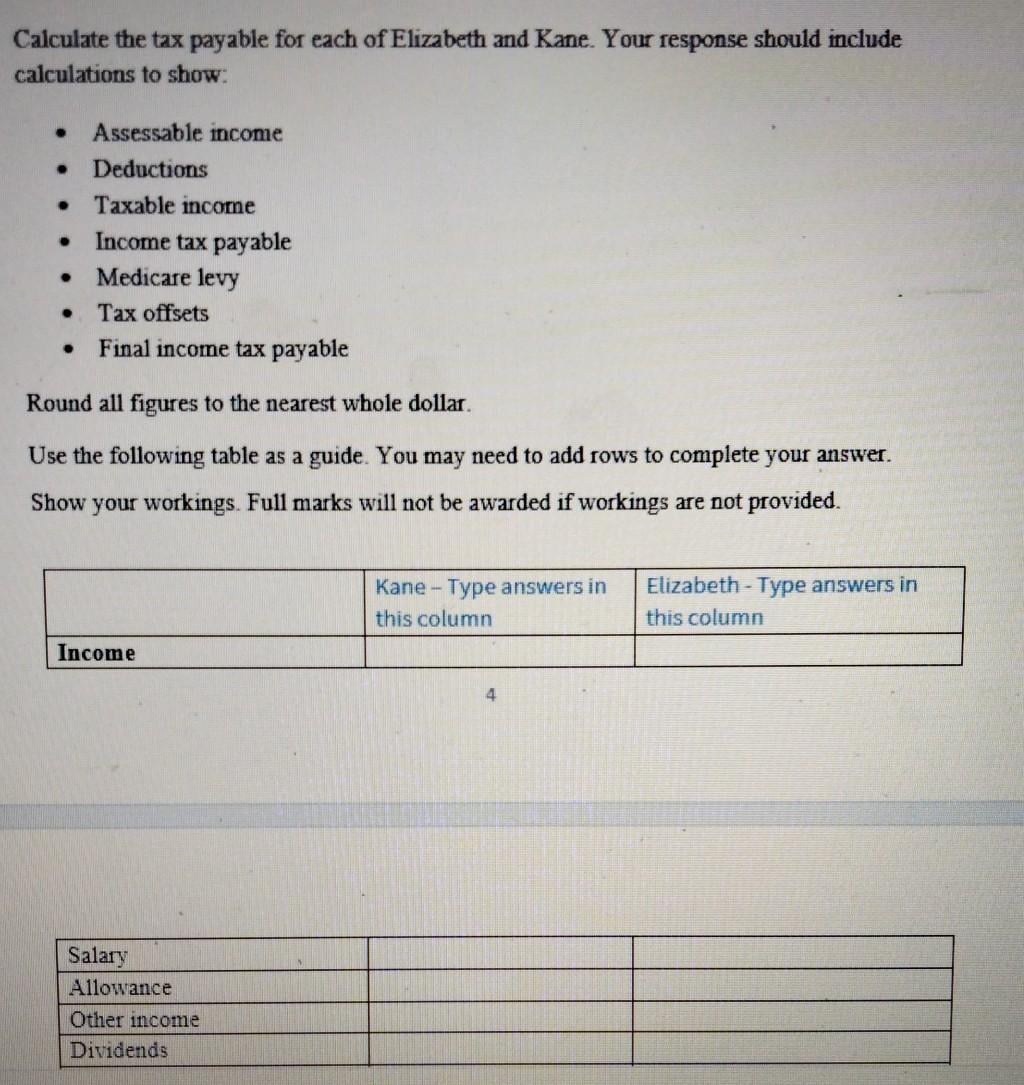 [SOLVED] Question 2 - Calculating income tax payable Total marks -20 ...